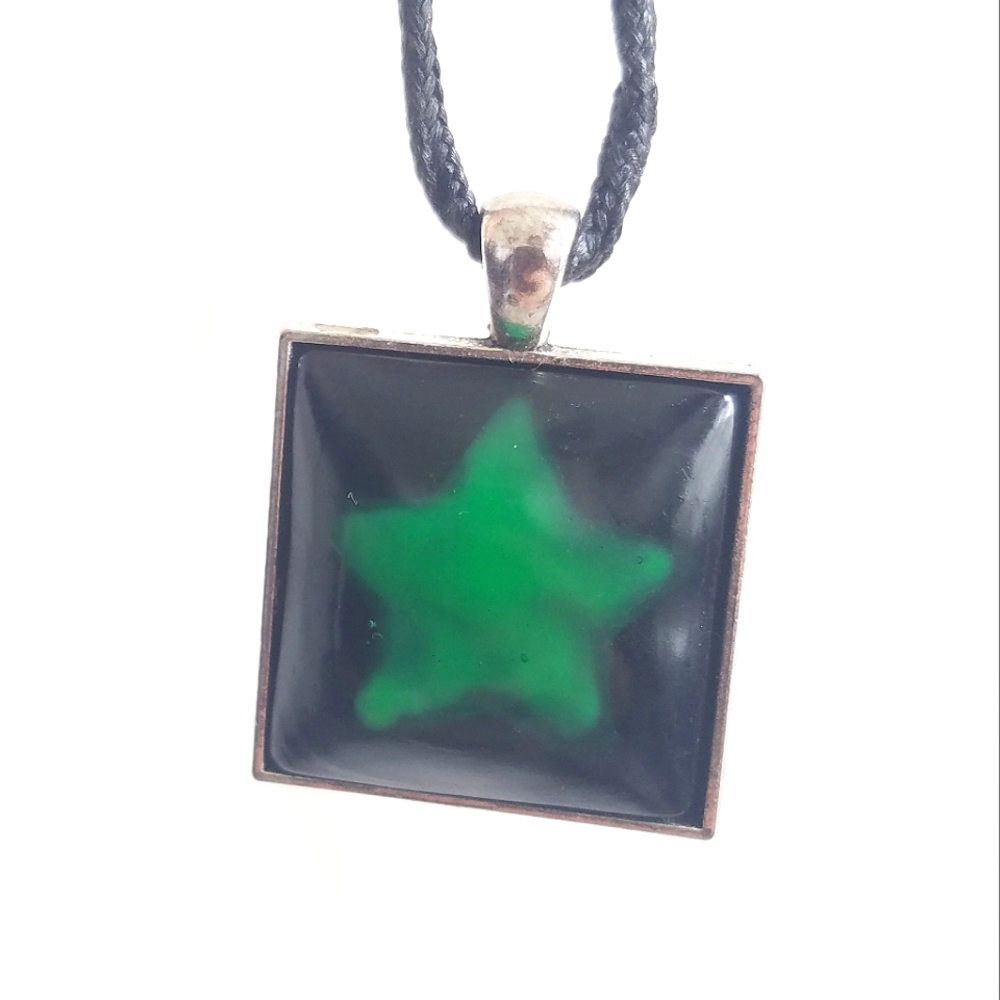 Green Star Necklace- Square